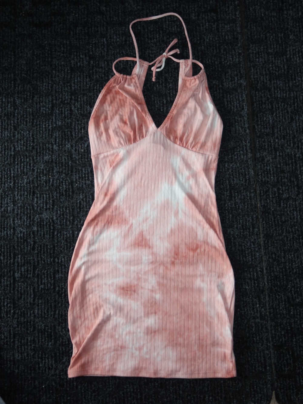 Pitaya Pink Tie-Dye Halter Slip Dress
